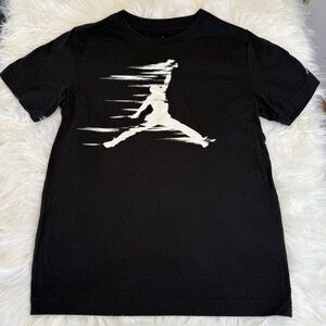 Jordan Black Tee with White Logo